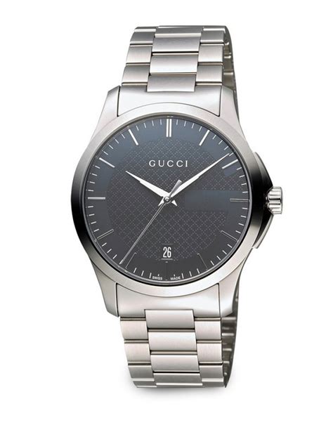 montre avec diamante gucci|Gucci clock stainless steel.